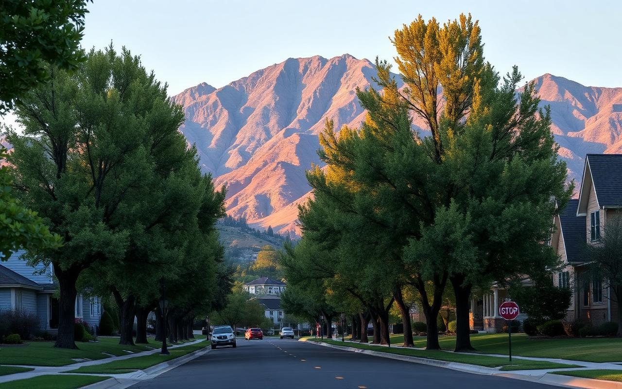 Lindon, Utah residential scenery
