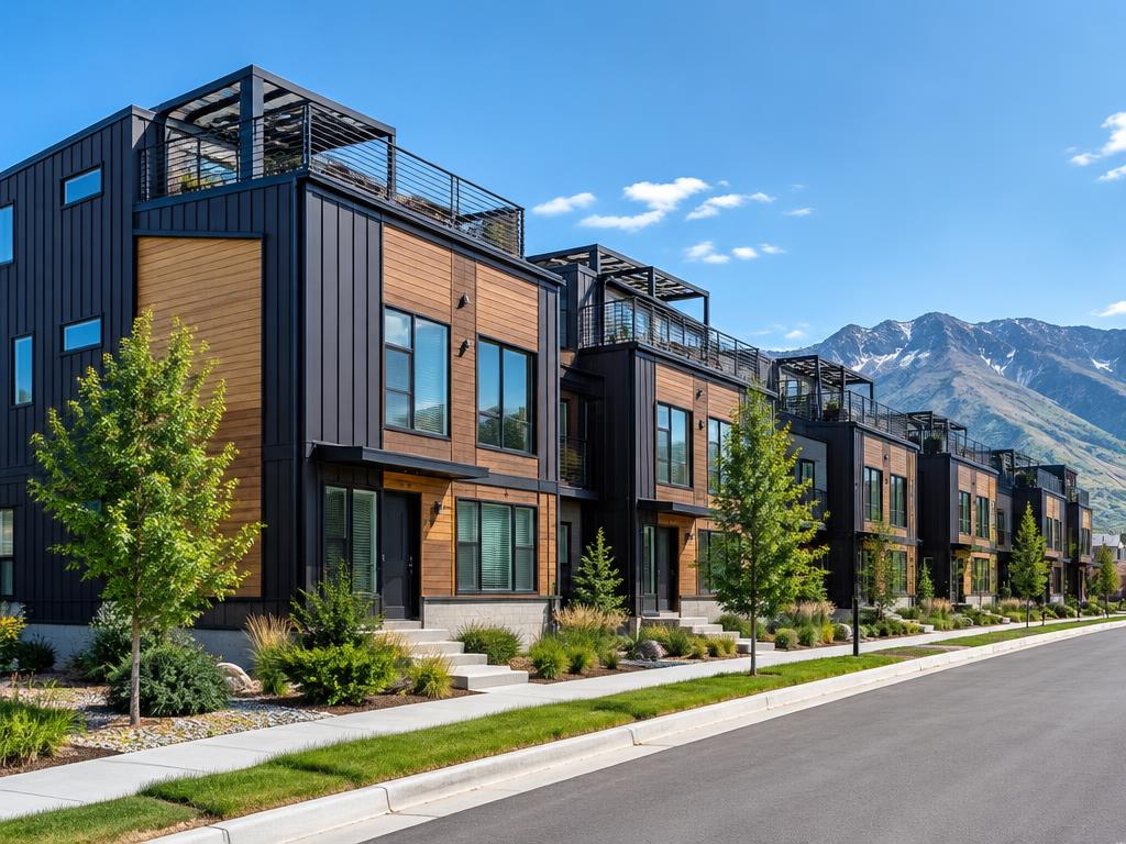 The Rooftops at Bingham Junction neighborhood in Midvale