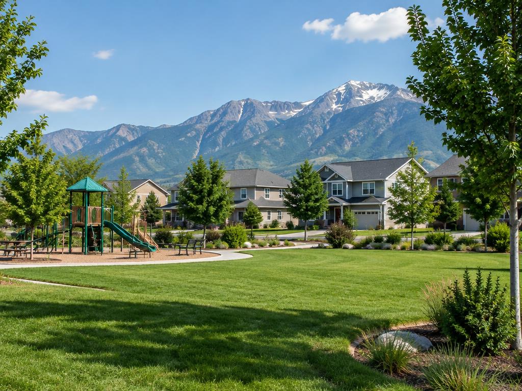 Parry Farms neighborhood in Bluffdale